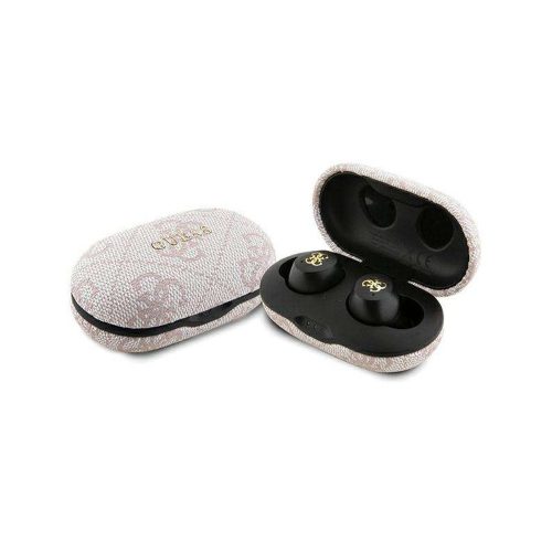 GUESS METAL LOGO bluetooth fülhallgató SZTEREO (v5.3, TWS, mikrofon, zajszűrő, IPX5 vízálló + töltőtok) RÓZSASZÍN