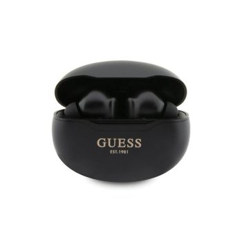   GUESS METALIC FINISH bluetooth fülhallgató SZTEREO (v5.3, TWS, mikrofon + töltőtok) Fekete