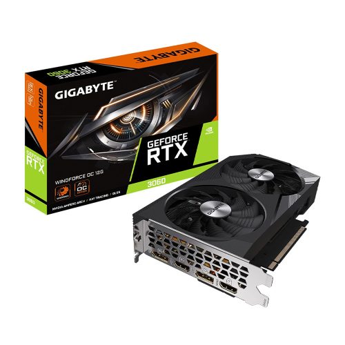 Gigabyte GeForce RTX 3060 WINDFORCE OC 12G LHR videokártya (rev. 2.0) (GV-N3060WF2OC-12GD)