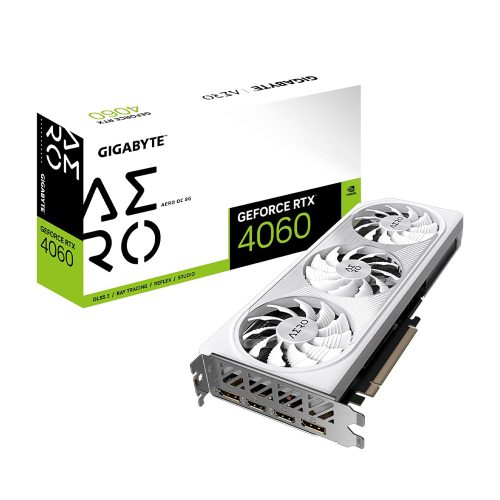 Gigabyte GeForce RTX 4060 8GB AERO OC 8G videokártya (GV-N4060AERO OC-8GD)