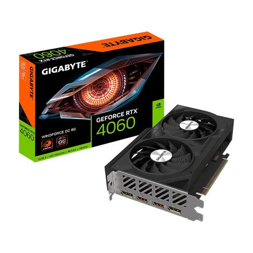 Gigabyte GeForce RTX 4060 8GB WINDFORCE OC 8G videokártya (GV-N4060WF2OC-8GD)