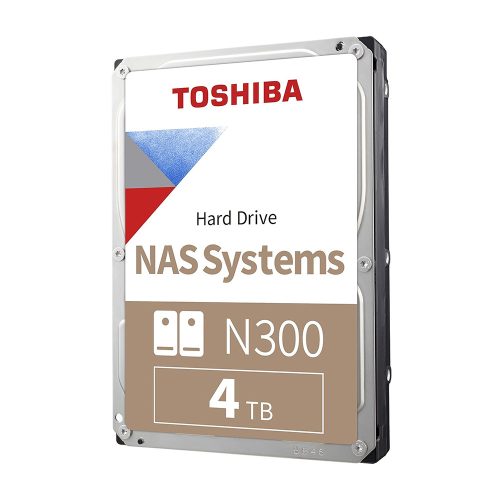 4TB Toshiba 3.5" N300 SATA merevlemez (HDWG440EZSTA)