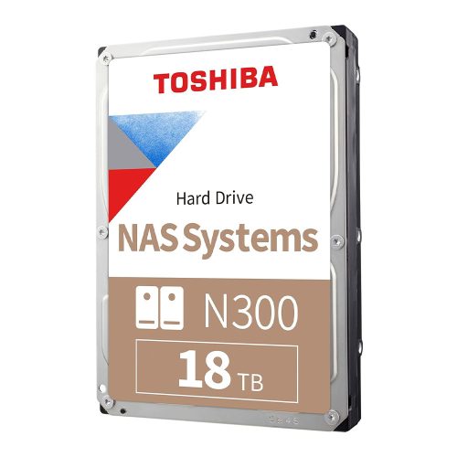 18TB Toshiba 3.5" N300 SATA merevlemez OEM (HDWG51JUZSVA)