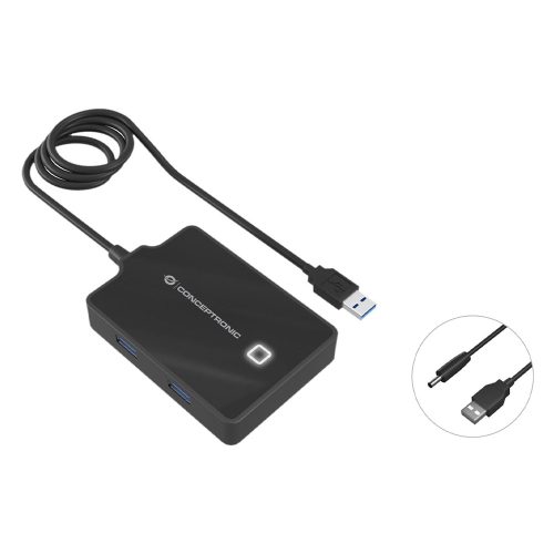 Conceptronic 4 portos USB 3.0 HUB (HUBBIES11B)