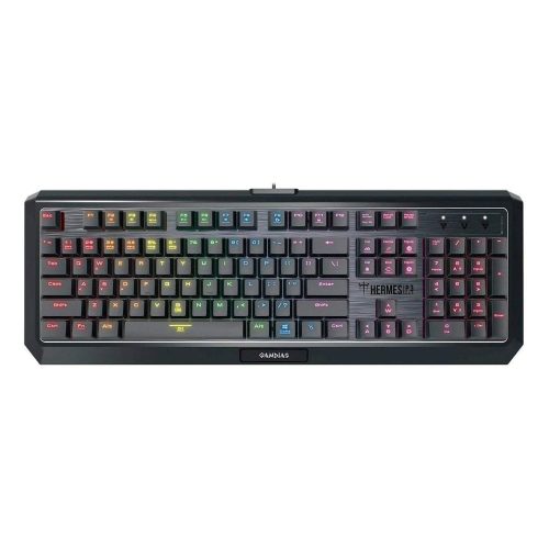 Gamdias Hermes P3 RGB Gamer US Brown switch billentyűzet fekete