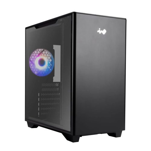 InWin A5 táp nélküli ablakos ház fekete (IW-CS-A5BLK-1AM120S)