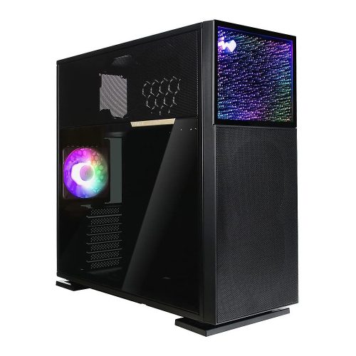 InWin N515 táp nélküli ablakos ház fekete (IW-CS-N515BLK-1AL120)
