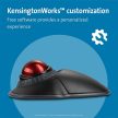 Kensington Orbit vezeték nélküli Trackball görgető gyűrűvel fekete (K70992WW)
