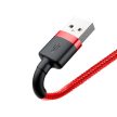 BASEUS CAFULE KÁBEL - USB-LIGHTNING - 1,5A 2 MÉTER (CALKLF-C09) PIROS
