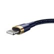 BASEUS CAFULE KÁBEL - USB-LIGHTNING - 1,5A 2 MÉTER (CALKLF-CV3) ARANY-KÉK