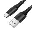 BOROFONE BX47 COOLWAY KÁBEL - USB A C TÍPUSHOZ - 3A 1 MÉTER Fekete