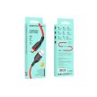 BOROFONE BX63 CHARMING KÁBEL - USB-MICRO USB - 2.4A 1 MÉTER Fekete-PIROS