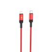 BOROFONE BU30 LYNK INTELLIGENS KÁBEL - C TÍPUSÚ A LIGHTNINGHEZ - PD 20 W, 1,2 MÉTER PIROS