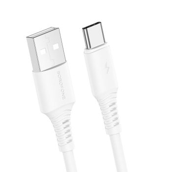   BOROFONE BX47 COOLWAY KÁBEL - USB A C TÍPUSHOZ - 3A 1 MÉTER FEHÉR
