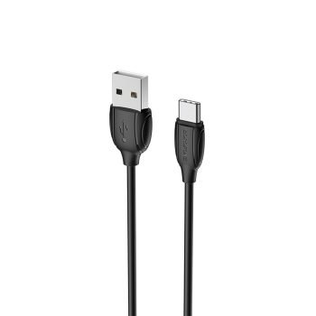   BOROFONE BENEFIT BX19 KÁBEL - USB A C TÍPUSHOZ - 3A 1 MÉTER Fekete
