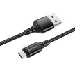 BOROFONE BX54 ULTRA BRIGHT KÁBEL - USB-MICRO USB - 2.4A 1 MÉTER Fekete
