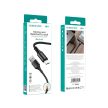 BOROFONE BX54 ULTRA BRIGHT KÁBEL - USB-MICRO USB - 2.4A 1 MÉTER Fekete