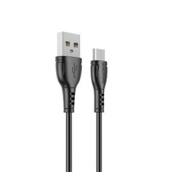   BOROFONE BX51 TRIUMPH KÁBEL - USB-MICRO USB - 2.4A 1 MÉTER Fekete