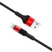 BOROFONE BX21 KIVÁLÓ KÁBEL - USB-LIGHTNING - 2,4A 1 MÉTER PIROS