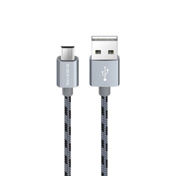   BOROFONE BX24 GYŰRŰS KÁBEL - USB-MICRO USB - 2,4A 1 MÉTER EZÜST