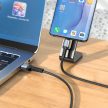 BOROFONE BX64 SPECIÁLIS SZILIKON KÁBEL - USB A C TÍPUSHOZ - 3A 1 MÉTER Fekete