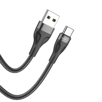  BOROFONE KÁBEL BX61 FORRÁS - USB A C TÍPUSHOZ - 3A 1 MÉTER Fekete