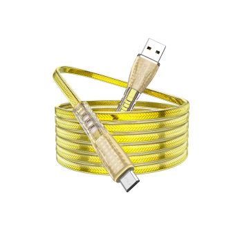   BOROFONE BU31 CLEAR SHADOW JELLY KÁBEL - USB-MICRO USB - 2.4A 1 MÉTER ARANY