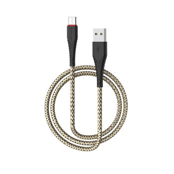   BOROFONE BX25 ERŐTELJES KÁBEL - USB A C TÍPUSHOZ - 3A 1 MÉTER Fekete
