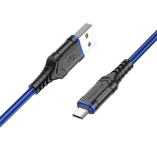 BOROFONE BX67 KÁBEL - USB-MICRO USB - 2,4A 1 MÉTER KÉK
