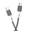 BOROFONE KÁBEL BX79 - C TÍPUSTÓL C TÍPUSIG - 60W 3A 1 MÉTER Fekete