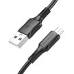 BOROFONE BX80 SUCCEED KÁBEL - USB-MICRO USB - 2.4A 1 MÉTER Fekete