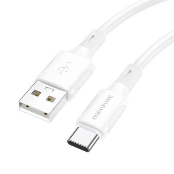   BOROFONE BX80 SUCCEED KÁBEL - USB A C TÍPUSHOZ - 3A 1 MÉTER FEHÉR