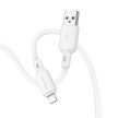 BOROFONE CABLE BX94 CRYSTAL COLOR - USB TO LIGHTNING - 2,4A 1 MÉTER FEHÉR