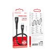 BOROFONE BX98 SUPERIOR KÁBEL - C TÍPUSÚ - LIGHTNING - PD 27W 1 MÉTER Fekete