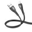 BOROFONE BX98 SUPERIOR KÁBEL - USB-LIGHTNING - 2,4A 1 MÉTER Fekete