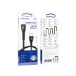 BOROFONE BX98 SUPERIOR KÁBEL - USB-LIGHTNING - 2,4A 1 MÉTER Fekete