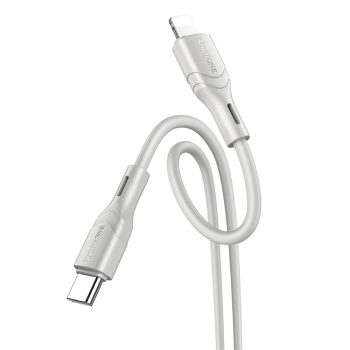   BOROFONE BX99 METHOD KÁBEL - C TÍPUSÚ LIGHTNINGHEZ - PD 27W 1 MÉTER SZÜRKE