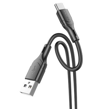   BOROFONE BX99 METHOD CABLE - USB A C TÍPUSÚHOZ - 3A 1 MÉTER Fekete
