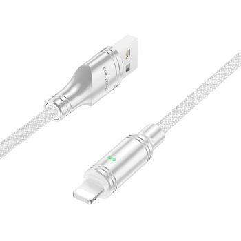   BOROFONE BU40 ADVANTAGE KÁBEL - USB-LIGHTNING - 2,4A, 1,2 MÉTER SZÜRKE
