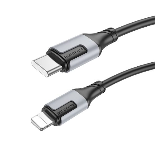 BOROFONE BX101 CREATOR KÁBEL - C TÍPUSÚ - LIGHTNING - PD 27W 3A 1 MÉTER Fekete