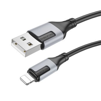   BOROFONE BX101 CREATOR KÁBEL - USB-LIGHTNING - 2,4A 1 MÉTER Fekete