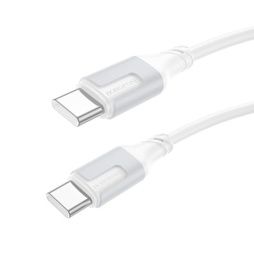 BOROFONE BX101 CREATOR KÁBEL - C TÍPUSTÓL C TÍPUSIG - 60W 3A 1 MÉTER FEHÉR