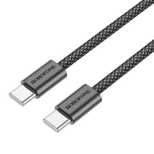 BOROFONE BX104 PRIMO KÁBEL - C TÍPUSTÓL C TÍPUSIG - 60W 3A 1 MÉTER Fekete