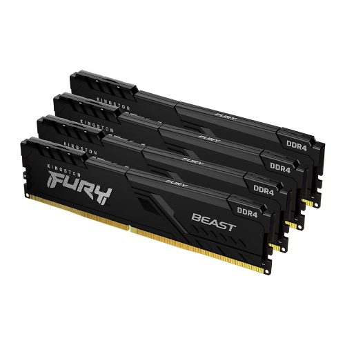 128GB 3200MHz DDR4 RAM Kingston Fury Beast Black CL16 (4x32GB) (KF432C16BBK4/128)