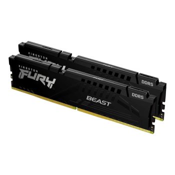   16GB 5200MHz DDR5 RAM Kingston Fury Beast Black CL36 (2x8GB) (KF552C36BBEK2-16)