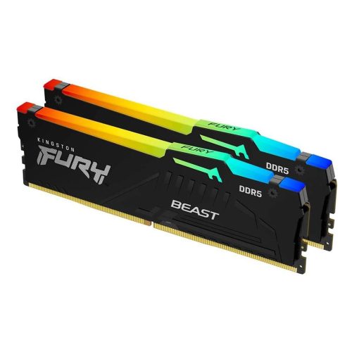 32GB 5200MHz DDR5 RAM Kingston Fury Beast RGB CL40 (2x16GB) (KF552C40BBAK2-32)