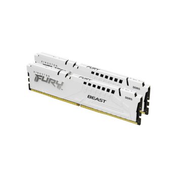   32GB 5200MHz DDR5 RAM Kingston Fury Beast White CL40 (2x16GB) (KF552C40BWK2-32)