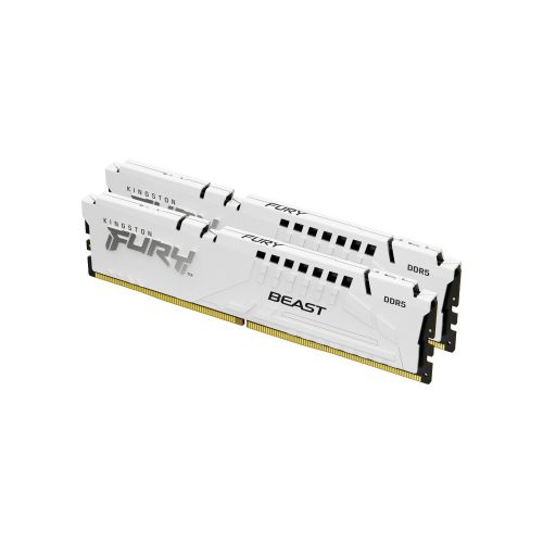 32GB 5200MHz DDR5 RAM Kingston Fury Beast White CL40 (2x16GB) (KF552C40BWK2-32)