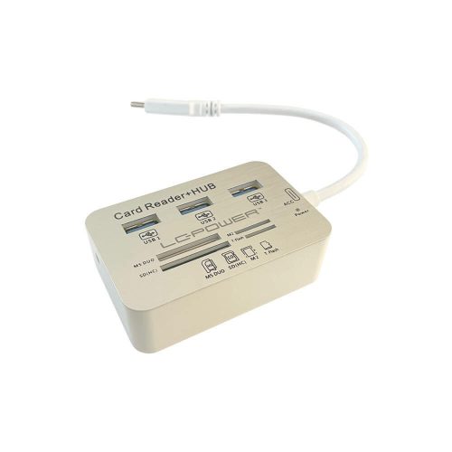 LC Power LC-HUB-C-CR USB-C Hub + kártyaolvasó