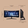 34" Samsung Odyssey G55T ívelt LCD monitor fekete (LC34G55TWWPXEN)
